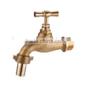 1/2" Horizontal Brass Bibcock, Classic Water Faucet , Brass Kitchen Faucet With One Handle < SGB5302-1/2"> thumbnail-1
