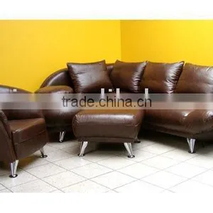 Genuine Leather Sofa. Beautiful L Shape Sofa. Comfortable and Beautiful L Shape Sofa. Genuine or Systhetic Corner Sofa B48008 thumbnail-1