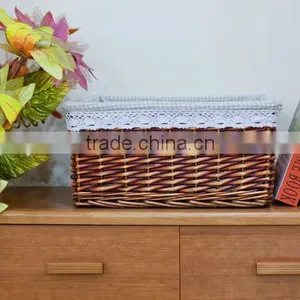 2016 Hot Selling! Winsome Wicker Storage Baskets With Cotton Lining .( Large ,Medium) thumbnail-1