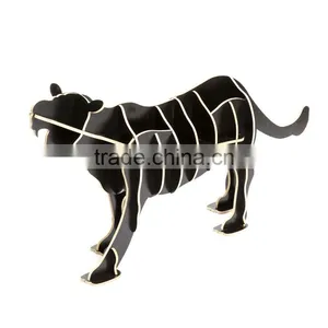Puzzle Wood Craft Leopard Table Book Shelves Creative Animal Furniture thumbnail-5