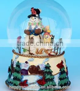 Music Function Chrismas Snow Man Snow Globe thumbnail-1