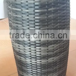 Tall Round Rattan Planter. thumbnail-1