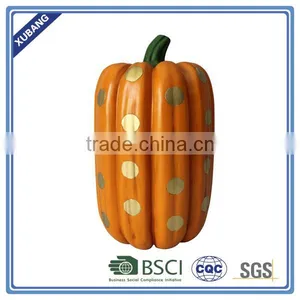 Slim Pumpkin With Golden Dot POLY RESIN TABLE TOP thumbnail-1