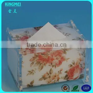 Acrylic Custom Colored Printed Tissue Box, Acrylic Napkin Paper Holders, Novelty Tissue Paper Boxes thumbnail-1