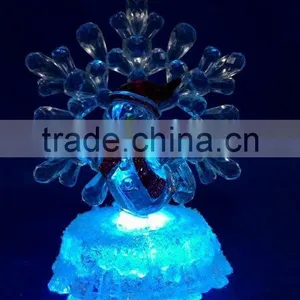 New Style Led Rbg Light Acrylic Artificial Christmas Snowflake Snowman thumbnail-4