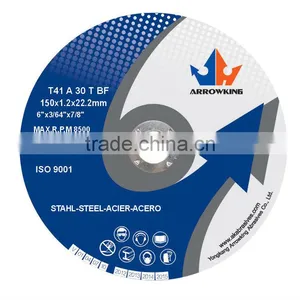 6"(150x1.6x22mm) T41-Resin Reinforced Ultra-thin Cuttingoff Wheel for Metal thumbnail-1