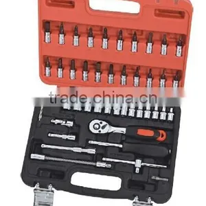 46 Pcs 1/4" Drive Socket Wrench Set Craft Hand Tools Kit thumbnail-2