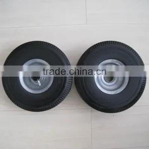 410/3.50-4 Steel Rim Hand Trolley PU Rubber Wheel thumbnail-2