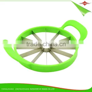 ZY-F1482A Wholesale Manual Stainless Steel Watermelon Slicer Cutter With Double Plastic Handle thumbnail-1