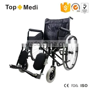 Topmedi Manual Hospital Chair Steel Wheelchair for Handicapped Person thumbnail-1