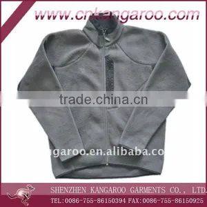 Men Polyester Fleece Softshell Outdoor Casual Jacket With Zipper Front, Black Fleece Jacket thumbnail-1
