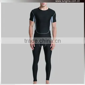 Men's Fitness Custom Rash Guard Short Sleeve Long Tight Pants Compression Activewear thumbnail-5
