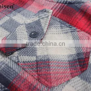 Express Wholesale Hooded Men Fleece Plaids Jacket thumbnail-5