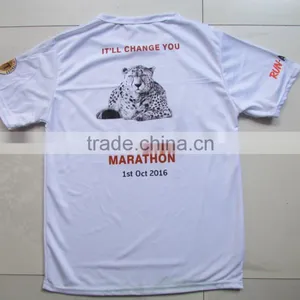 100%polyester Micro Mesh T-shirt ,wildlife Marathon T-shirt With Tiger Printing thumbnail-1