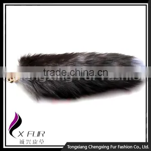 CX-R-17 Cute Fox Fur Tail Custom Metal Keychain thumbnail-4
