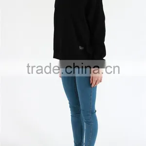 Cheap Blank Pullover Black Plain Wholesale Crewneck Sweatshirt thumbnail-4