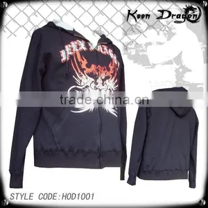 Men's New Apparel 100% Cotton Microfiber Printed Custom Zipper -up Hoodies thumbnail-1