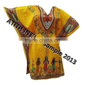 100% Viscose Print Medium VNeck Kaftan thumbnail-1