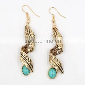 Zm53244a Vintage and Classical Green Color Diamond Drop Style Silver Earrings thumbnail-3