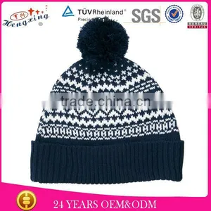 Teenager Knitted Hats/Custom Acrylic Knit Hats/Striped Knitted Hats thumbnail-1