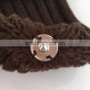 Myfur Top Quality Men Winter Wool Beanie Hat With Detachable Fox Fur Pom Pom thumbnail-5