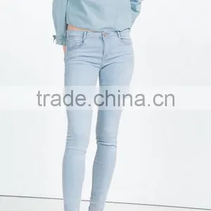 Runwaylover Elastic Fashion Blue Denim Jeans Women Top Quality Wholesale thumbnail-6