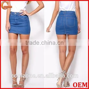 Sexy Not Lined Stretch Fabric Skirts Wholesale Denim Skirts Fashion 2015 thumbnail-1