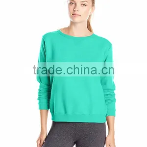 Custom Sports Plain Sweatshirts Cheap Fleece Sweater Girls Stylish Knitted Pullover Sweater thumbnail-6