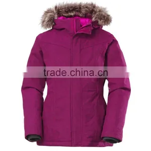 High Quality Waterproof Kids Faux Fur Parka With Snap Hand Pockets and Inset Elasticized Waistbelt thumbnail-6