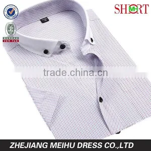 Contrast Color Short Sleeve Button Down Casual Shirt thumbnail-1