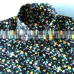 Black Floral Latest Mens Dress Shirt Fashion Shirt thumbnail-3
