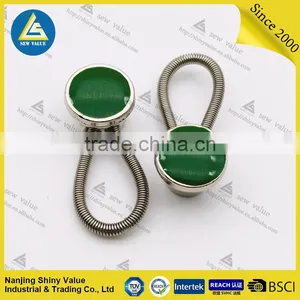 Mixed Sizes Packed Metal Collar Button Extenders in Different Colors Crystal Mounted With Elastic in the Spring thumbnail-1