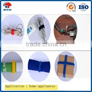China Adjustable Colourful Double Sided Reusable Hook and Loop Cable Tie thumbnail-2