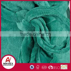 Fashion 100% Polyester Heart Cut Coral Fleece Home Women Bathrobe Hooded Sleepwear thumbnail-3
