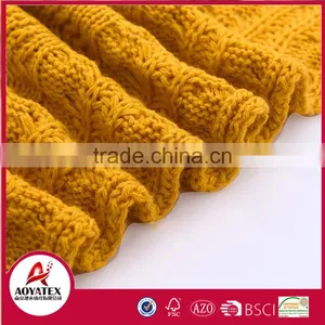Promotion Solid Color 100% Knitted Acrylic Orange Blanket thumbnail-4