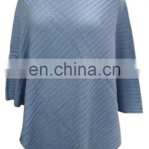 Rib Knitted Pashmina Wool Poncho 2016 thumbnail-1