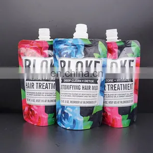 Biodegradable Plastic Bag Clear Drinks Stand up Spout Pouch thumbnail-1