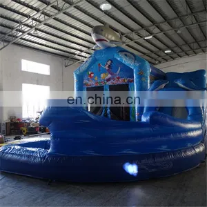 Inflatable Dolphin&Mermaid Ocean Theme Combo With Slide and Bouncer for Sale thumbnail-1