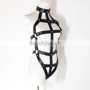 Black Fetish Bodysuit Clubwear Sexy Costume Latex Catsuit Manufacturer thumbnail-2