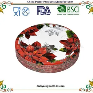 Hot Sale Performa Peaceful Snow Holiday Disposable Dinner Paper Plates thumbnail-5