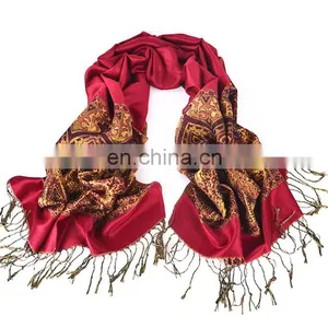 National Style Scarf Gold-yarn Jacquard Cotton Linen Female Bohemian Poncho Shawl thumbnail-2