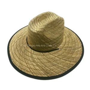 Custom Australia Men's Brands Straw Surf Hat Lifeguard Safari Straw Hat Sombrero Straw Hat Wholesale thumbnail-4