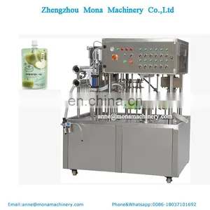 Stainless Steel Jelly Rotary Tea,Liquid Spout Pouch/Stand-up Bag Filling Packaging Machine Price thumbnail-5