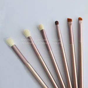 Factory Customized Hot 6pcs High Quality Wool Hair Portable Eyeshadow Brush Makeup Brush Set ODM&OEM thumbnail-4