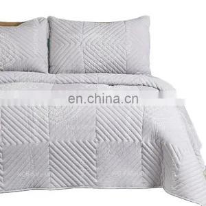 Quilt Size Full Queen King Supper Soft Velvet Quilted Bedspread Bedding Set thumbnail-1