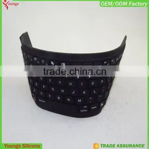 2016 Flexible Folding Silicone Rubber Wireless Bluetooth Keyboard for PC Laptop IPad Quality Choice thumbnail-3