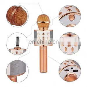 Portable Handheld KTV Microphone WS858 BT Wireless Microphone BT Speaker MIC Karaoke Singing Home Party WS 858 Microphone thumbnail-4