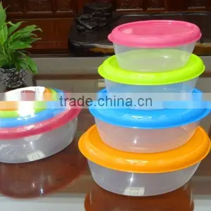 Popular 4 Pcs Set Oval Plastic Food Storage Container thumbnail-3