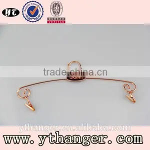 Top Quality Fashion Style Metal Wire Shiny Color Lingerie Hanger thumbnail-3