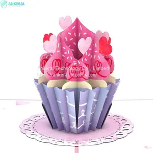 Love Cupcake 3D Folding Card Best Price Perfect Gift Card for Kids on Valentine’s Day thumbnail-1